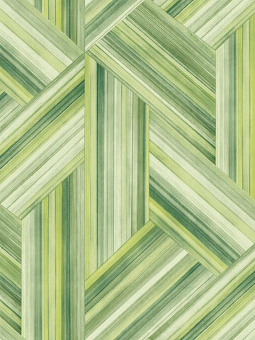 LW50104 Geo Inlay Chartreuse Basil Wallpaper