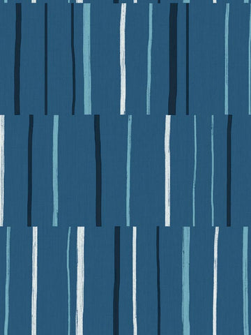 LW51202 Block Lines Blueberry Midnight Blue Skies Wallpaper