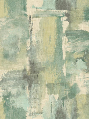 LW51304 Dry Brush Faux Everglades Moss Green Wallpaper