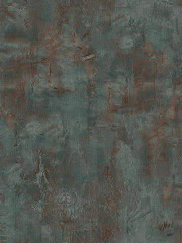  LW51706 Rustic Stucco Faux Rust Forest Green Wallpaper