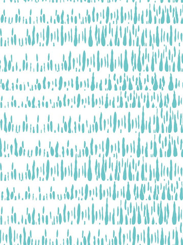 LW51804 Brush Marks Teal White Wallpaper