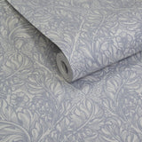 Lb25101 Floral Victorian Pattern with Stylized Leaves and Bellflowers Wallpapeк