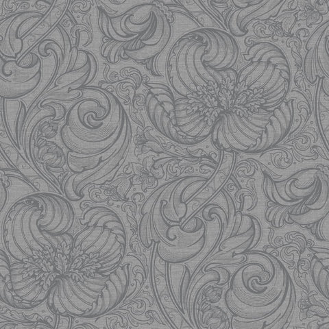 Lb25114 Vintage Floral Line Art Pattern Leaves Wallpaper