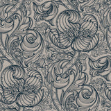 Lb25116 Vintage Floral Line Art Pattern Leaves Wallpaper