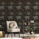 Lb25140 Luxury Baroque Floral Botanical Wallpaper