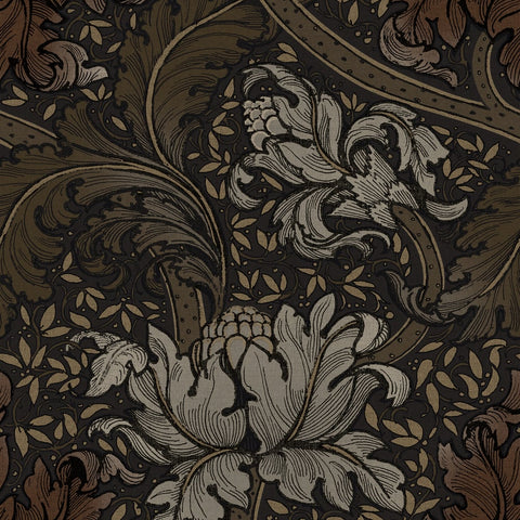 Lb25140 Luxury Baroque Floral Botanical Wallpaper