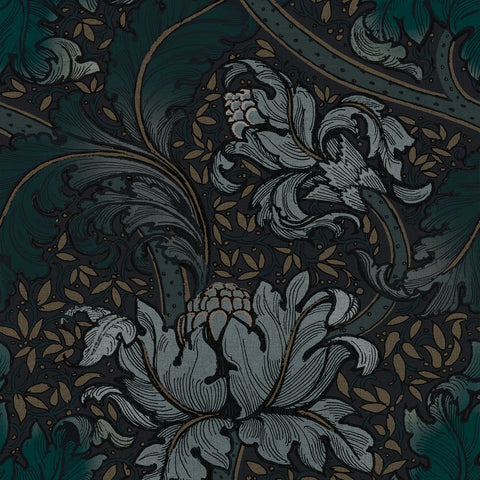 Lb25144 Luxury Baroque Floral Botanical Wallpaper