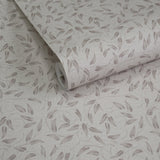 Lb25155 Leaf Swirl Pattern Neutral Tones Wallpaper