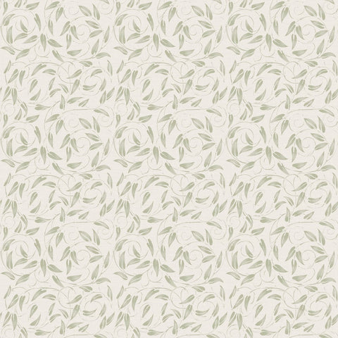 Lb25159 Leaf Swirl Pattern Neutral Tones Wallpaper 