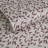 Lb25162 Leaf Swirl Pattern Neutral Tones Wallpaper 