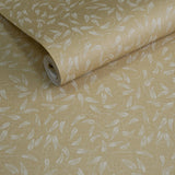 Lb25163 Leaf Swirl Pattern Neutral Tones Wallpaper