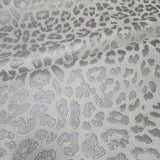 Z80044 Light gray gold sparkles glitter wallpaper faux leopard cheetah skin textured 3D