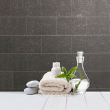 M1055 Joan Black Tile Wallpaper