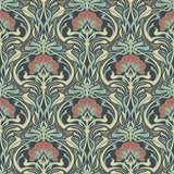 M1196 Donovan Moss Nouveau Floral Wallpaper