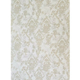 M13005 Grayish Ivory gold metallic sparkle plaster textured Victorian damask Wallpaper