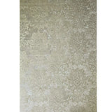 M13019 Taupe tan cream gold metallic Victorian floral damask plaster textured Wallpaper