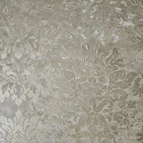 M13019 Taupe tan cream gold metallic Victorian floral damask plaster textured Wallpaper