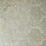 M13019 Taupe tan cream gold metallic Victorian floral damask plaster textured Wallpaper