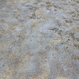 M13031 Dark Gray bronze metallic faux mud plaster distressed textured modern Wallpaper
