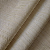 M13040 Tan Beige cream gold metallic faux thread stria lines fabric textured Wallpaper