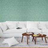 M13044 Turquoise blue green gold faux thread stria lines fabric textured Wallpaper roll
