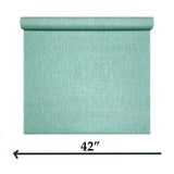 M13044 Turquoise blue green gold faux thread stria lines fabric textured Wallpaper roll
