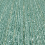 M13044 Turquoise blue green gold faux thread stria lines fabric textured Wallpaper roll
