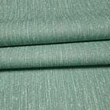 M13044 Turquoise blue green gold faux thread stria lines fabric textured Wallpaper roll
