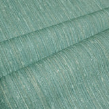 M13044 Turquoise blue green gold faux thread stria lines fabric textured Wallpaper roll
