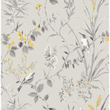 M1551 Mariko Grey Botanical Wallpaper