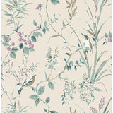 M1554 Mariko Teal Botanical Wallpaper