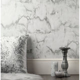 M1584 Aura Silver Marble Wallpaper