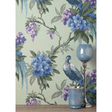 M1660 Golden Pheasant Sage Floral Wallpaper