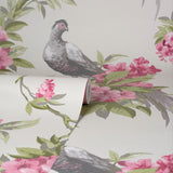 M1664 Golden Pheasant Rose Floral Wallpaper