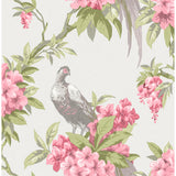 M1664 Golden Pheasant Rose Floral Wallpaper