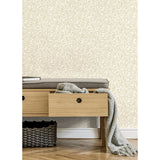 M1668 Salix Beige Leaf Wallpaper