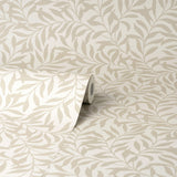 M1668 Salix Beige Leaf Wallpaper