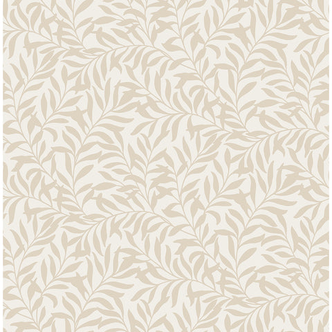 M1668 Salix Beige Leaf Wallpaper
