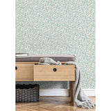 M1669 Salix Light Blue Leaf Wallpaper