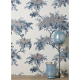 M1672 Ashdown Dark Blue Tree Wallpaper