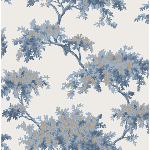M1672 Ashdown Dark Blue Tree Wallpaper