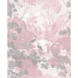 M1676 Eden Pink Crane Lagoon Wallpaper