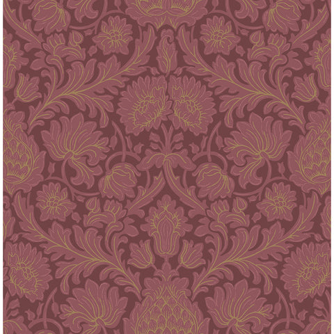 M1680 Bamburg Red Floral Wallpaper
