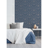 M1681 Bamburg Dark Blue Floral Wallpaper