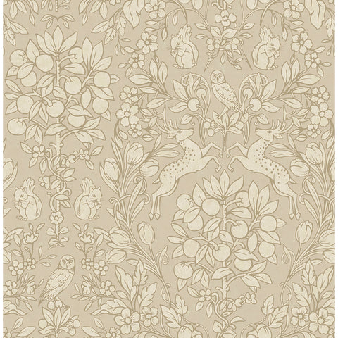  M1686 Richmond Taupe Floral Wallpaper