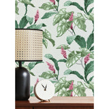 M1692 Meridian Parade Green Tropical Leaves Wallpaper