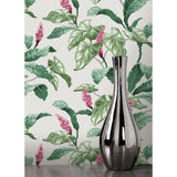 M1692 Meridian Parade Green Tropical Leaves Wallpaper