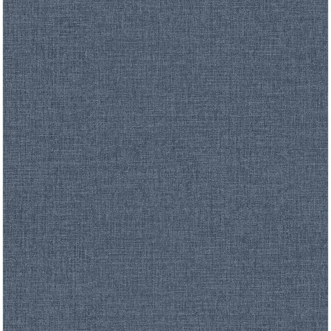 M1701 Glen Dark Blue Linen Wallpaper