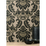 M1703 Windsor Black Damask Wallpaper