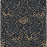 M1704 Windsor Blue Damask Wallpaper